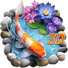 3D рыбки кои тема & Оживленный эффект 3D пульсации