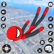Взломанная StickMan Rope Hero Spider Game на Андроид - Разблокированная версия бесплатно