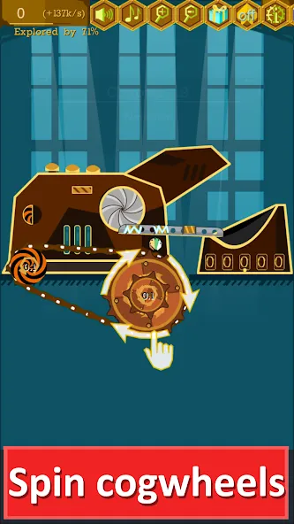 Steampunk Idle Gear Spinner (Стеампанк Идл Спиннер Фабрика)  [МОД Бесконечные монеты] Screenshot 1