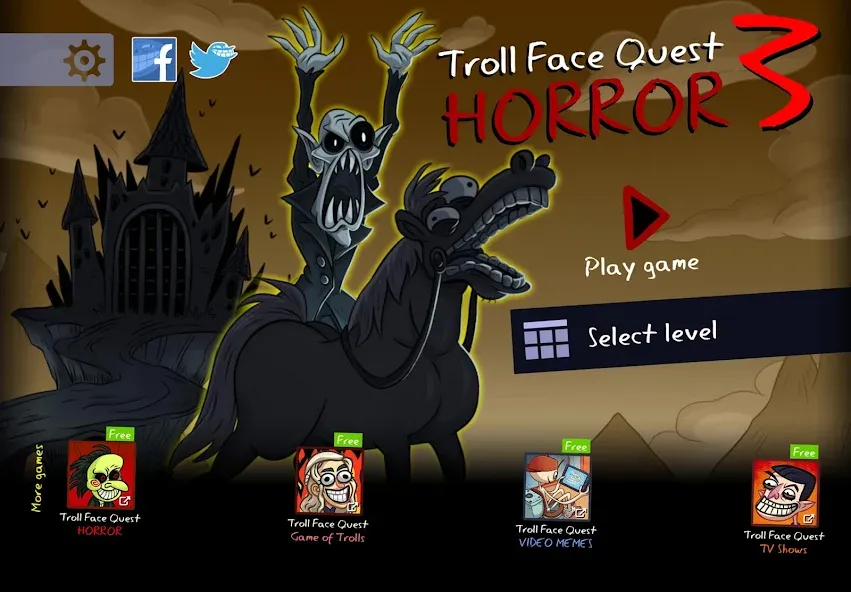 Troll Face Quest: Horror 3 (Тролл Фейс Квест)  [МОД Много денег] Screenshot 1