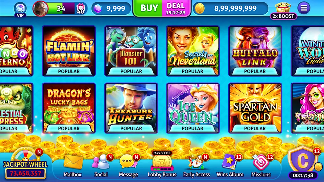 Jackpot Madness Slots Casino (Джекпотджой Слоты)  [МОД Mega Pack] Screenshot 5