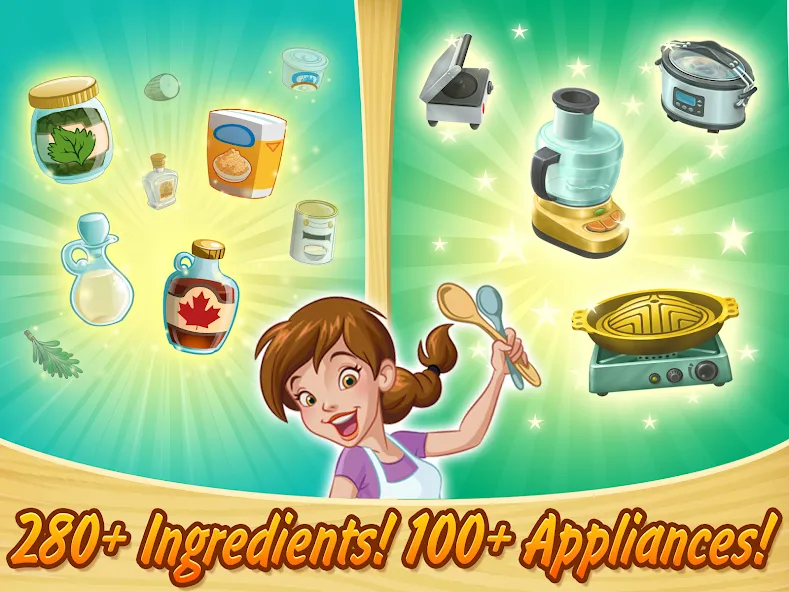 Kitchen Scramble: Cooking Game (Китчен Скрэмбл)  [МОД Бесконечные деньги] Screenshot 3