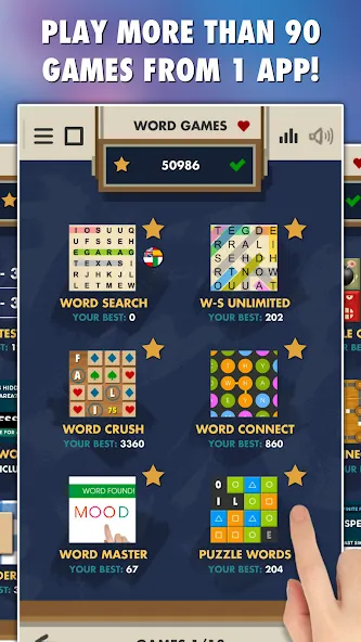 Word Games 101-in-1 (Уорд Геймс 100)  [МОД Бесконечные деньги] Screenshot 1