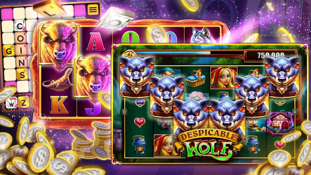 Vegas Downtown Slots & Words  [МОД Все открыто] Screenshot 4