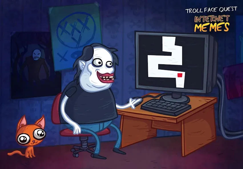 Troll Face Quest Internet Meme (Тролль Фейс Квест Интернет Мем)  [МОД Menu] Screenshot 1