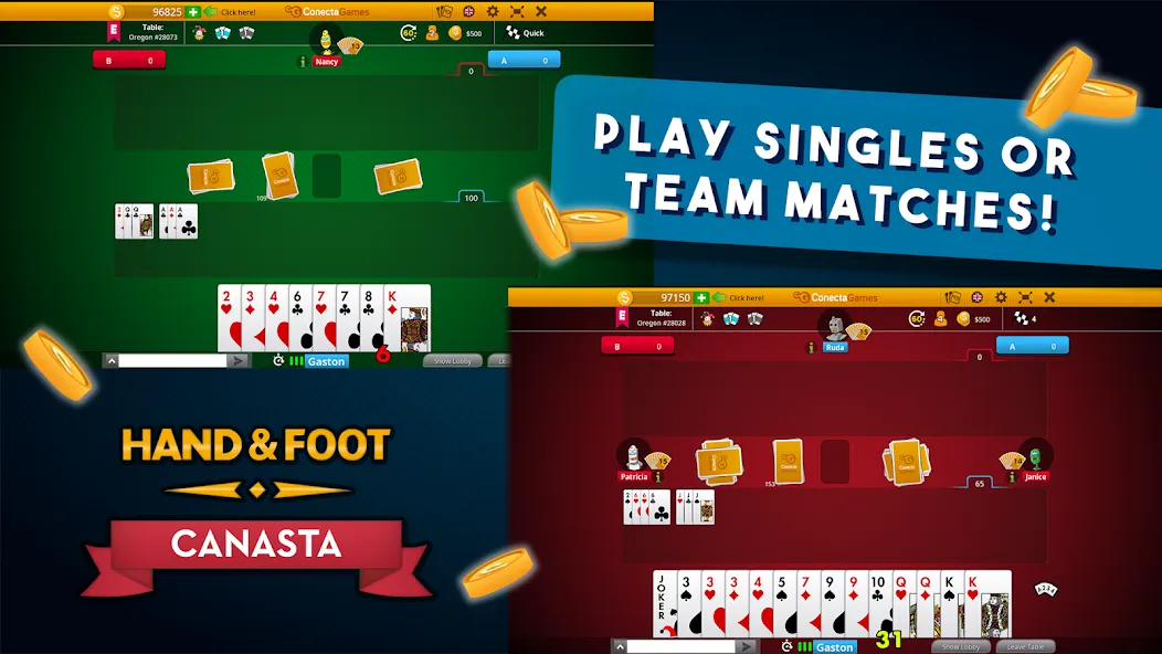 Hand and Foot Canasta  [МОД Много монет] Screenshot 4