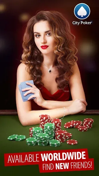 City Poker: Holdem, Omaha (Сити Покер)  [МОД Много монет] Screenshot 1