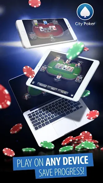 City Poker: Holdem, Omaha (Сити Покер)  [МОД Много монет] Screenshot 3