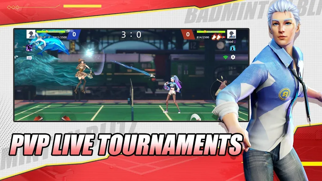 Badminton Blitz - PVP online (Бэдминтон Блиц)  [МОД Бесконечные монеты] Screenshot 4