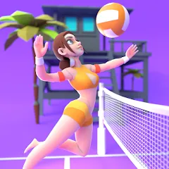 Взломанная Beach Volleyball Game (Бичволлейбол игра)  [МОД Mega Pack] - стабильная версия apk на Андроид