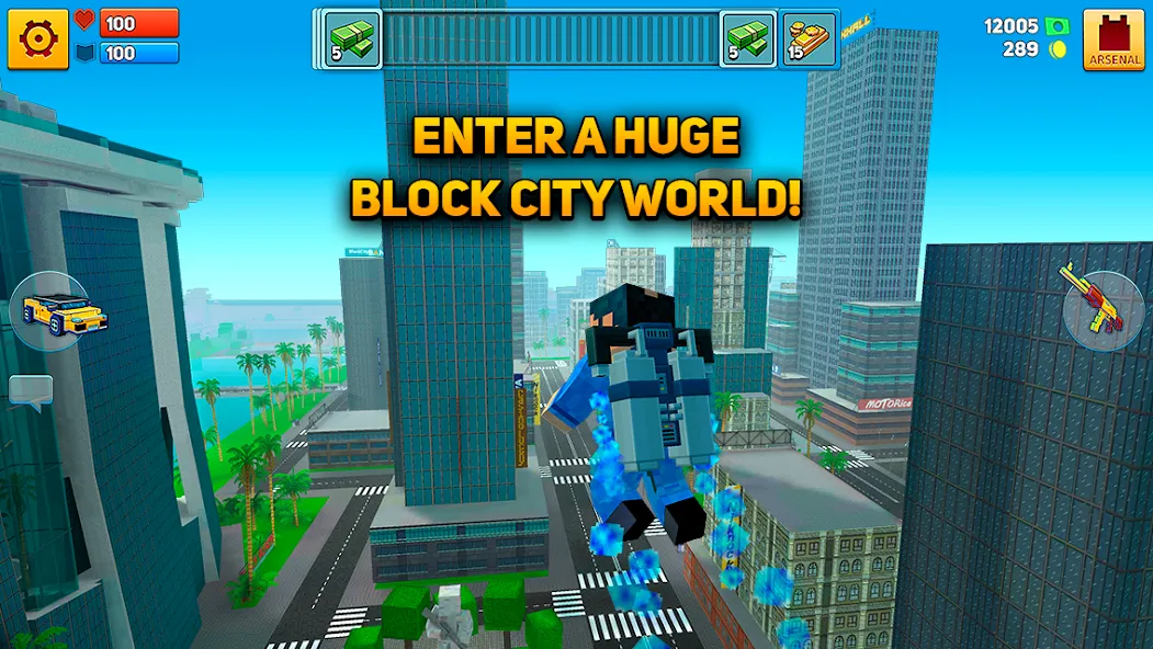 Block City Wars: Pixel Shooter (Блок Сити Варс)  [МОД Много денег] Screenshot 2