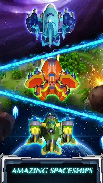 Skyforce Invaders (Скаифорс Инвейдерс)  [МОД Unlimited Money] Screenshot 3