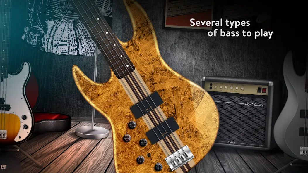 Real Bass: bass guitar (Риал Басс)  [МОД Бесконечные монеты] Screenshot 3