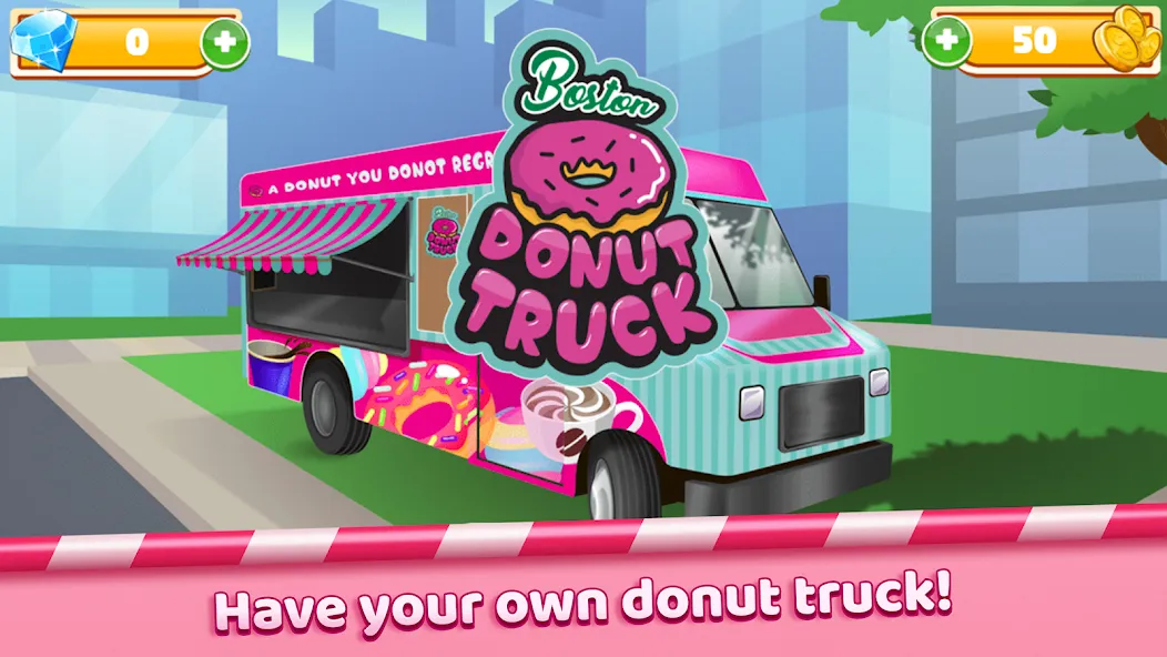 Boston Donut Truck: Food Game (Бостонский Донат Трак)  [МОД Много монет] Screenshot 1