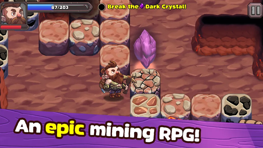 Mine Quest 2: RPG Mining Game (Мине Квест 2)  [МОД Меню] Screenshot 1