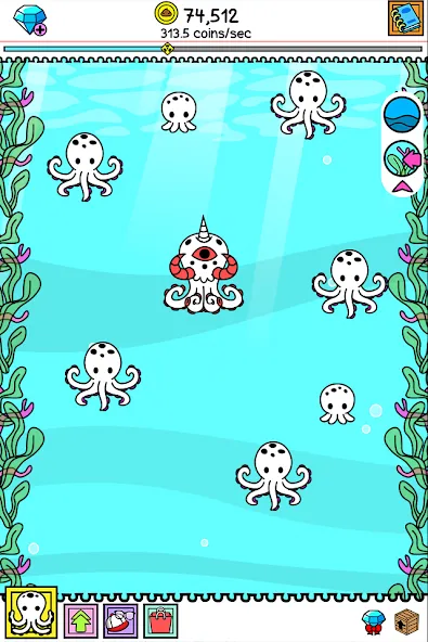 Octopus Evolution: Idle Game (Октопус Эволюция)  [МОД Бесконечные монеты] Screenshot 5