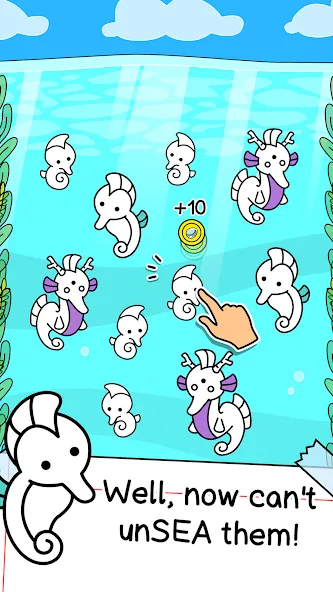 Seahorse Evolution: Sea Mutant (Сиходеволюция)  [МОД Unlimited Money] Screenshot 2