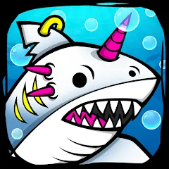 Скачать взломанную Shark Evolution: Idle Game (Шарк Эволюшн)  [МОД Много денег] - полная версия apk на Андроид