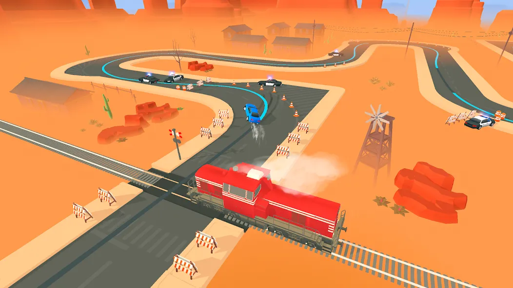 Line Race: Police Pursuit (Лайн Рейс)  [МОД Menu] Screenshot 1