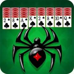 Взломанная Spider Solitaire: Card Game (Спайдер Солитер)  [МОД Mega Pack] - полная версия apk на Андроид