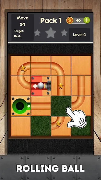 Rolling ball - slide puzzle  [МОД Menu] Screenshot 1