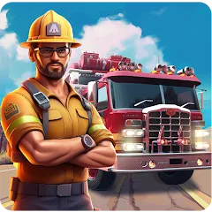 Скачать взломанную Real Firefighter 3D Simulator (Реальный Пожарник 3D Симулятор)  [МОД Mega Pack] - полная версия apk на Андроид