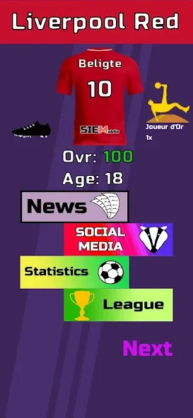 Football Career Sim (Футбольный Карьерный Симулятор)  [МОД Много монет] Screenshot 2