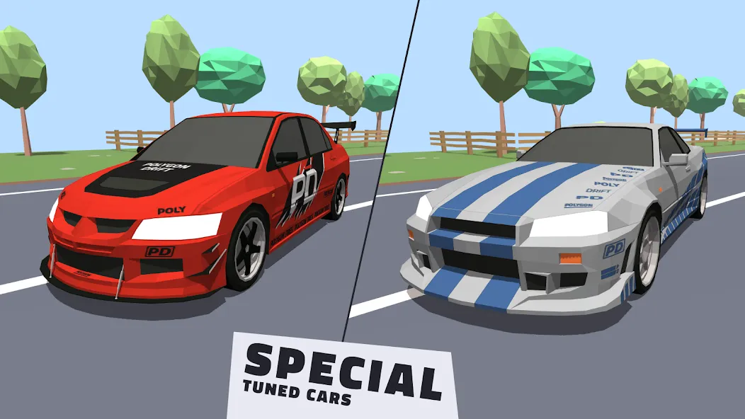 Polygon Drift: Traffic Racing (Полигон Дрифт)  [МОД Unlocked] Screenshot 1