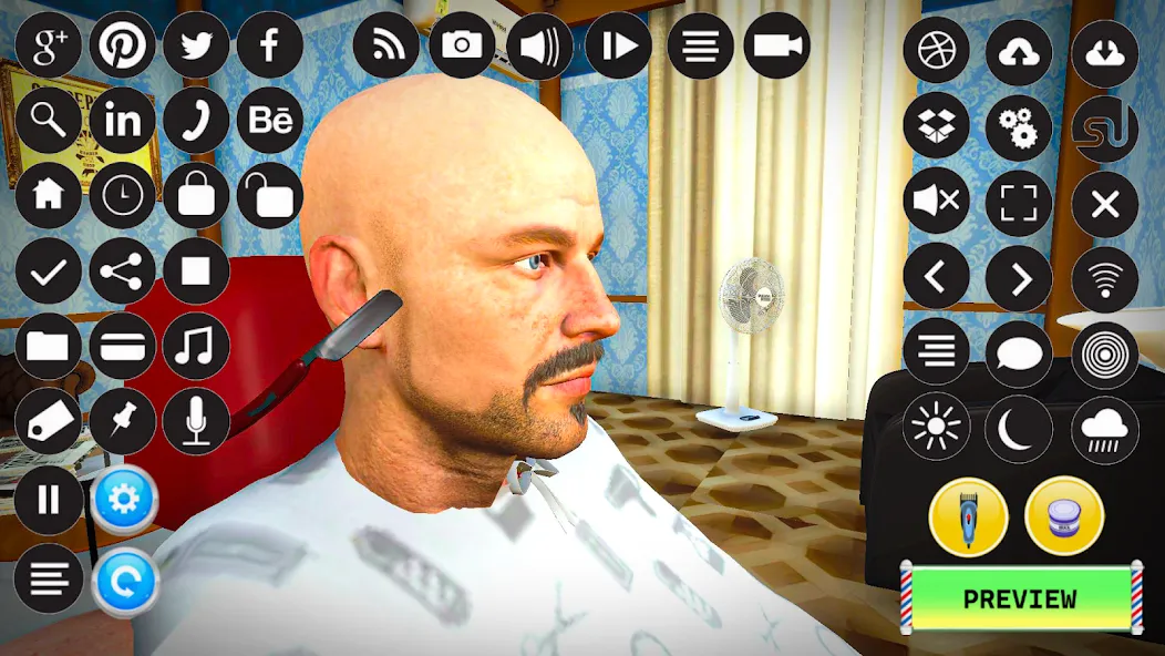 Barber Shop Hair Cut Sim Games (Барбершоп игры на подстригание волос)  [МОД Mega Pack] Screenshot 4