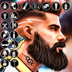 Взломанная Barber Shop Hair Cut Sim Games (Барбершоп игры на подстригание волос)  [МОД Mega Pack] - последняя версия apk на Андроид