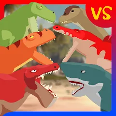 Взломанная T-Rex Fights Dinosaurs  [МОД Много монет] - последняя версия apk на Андроид