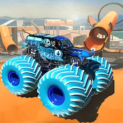 Взломанная Monster Truck Car Game 3d (Монстр Трак Стант)  [МОД Много денег] - последняя версия apk на Андроид