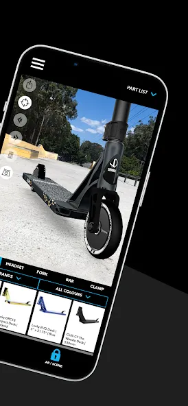 Scooter 3D custom builder (Скутер 3D настраиваемый конструктор)  [МОД Unlimited Money] Screenshot 2