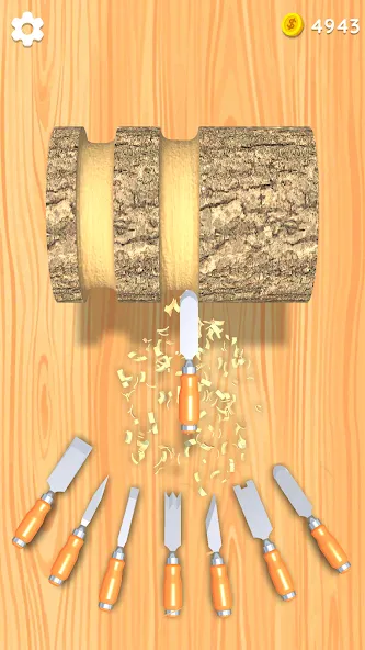 Wood Turning 3D - Carving Game  [МОД Все открыто] Screenshot 1