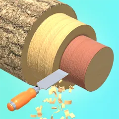 Взломанная Wood Turning 3D - Carving Game  [МОД Все открыто] - полная версия apk на Андроид