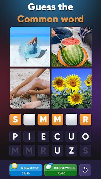 4 Pics 1 Word: Guessing Games  [МОД Бесконечные деньги] Screenshot 1