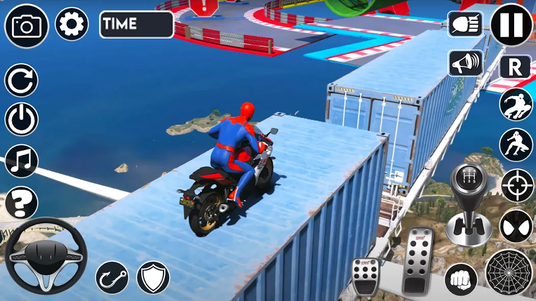 Superhero Tricky Bike Stunt (упергерой Трики Байк Стант)  [МОД Бесконечные деньги] Screenshot 4