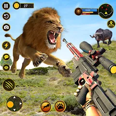 Взлом Sniper Animal Deer Hunter Game (Снайперские игры на животных)  [МОД Unlimited Money] - последняя версия apk на Андроид