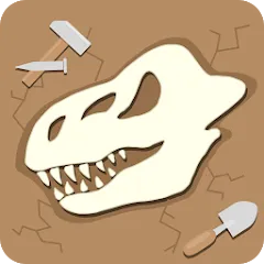 Скачать взломанную Dino Fossil Dig - Jurassic Adv (Дино Фоссил Диг)  [МОД Бесконечные деньги] - последняя версия apk на Андроид