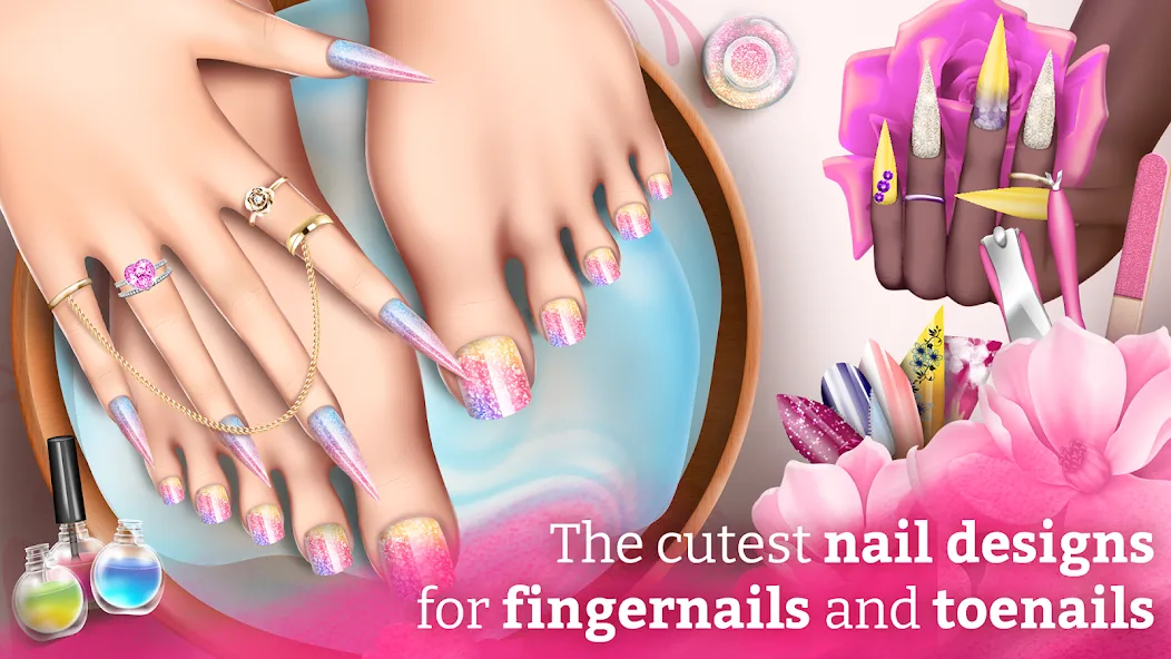 Nail Art Fashion Salon Game  [МОД Бесконечные деньги] Screenshot 1