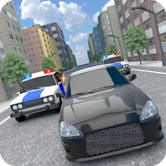 Скачать взломанную Police Car Chase  [МОД Menu] - полная версия apk на Андроид