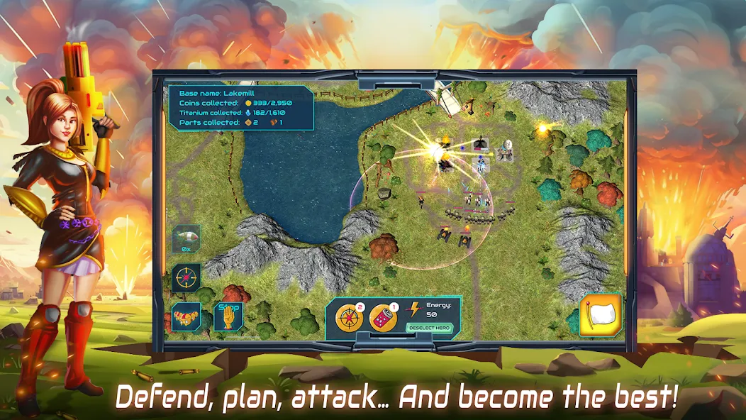 Boulder Base: Defense Strategy (Боулдер Бейс)  [МОД Menu] Screenshot 2