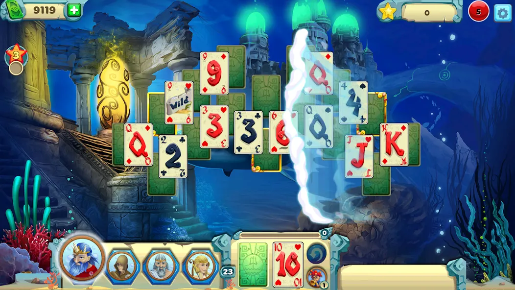 Solitaire Atlantis (олитэр Атлантис)  [МОД Unlimited Money] Screenshot 2