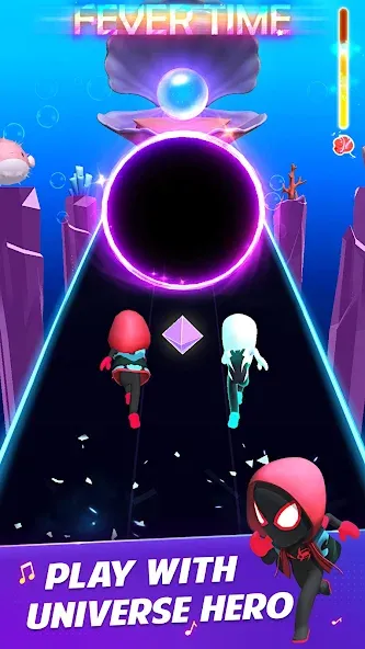 Universe Hero 3D - Music&Swing (Юниверс Хиро 3Д)  [МОД Бесконечные монеты] Screenshot 4