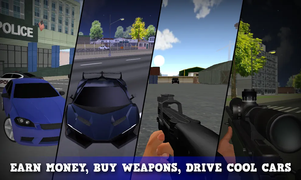 Justice Rivals 3 Cops&Robbers  [МОД Menu] Screenshot 3