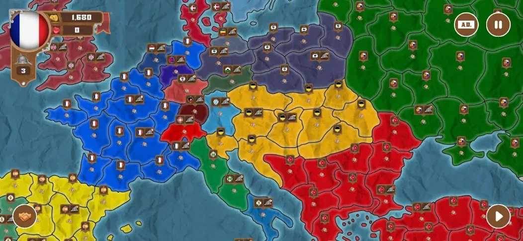 World conquest: Europe 1812 (Всемирное завоевание)  [МОД Много денег] Screenshot 3