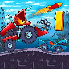 Взломанная Car Eats Car - Apocalypse Race (Кар Итс Кар)  [МОД Unlocked] - стабильная версия apk на Андроид