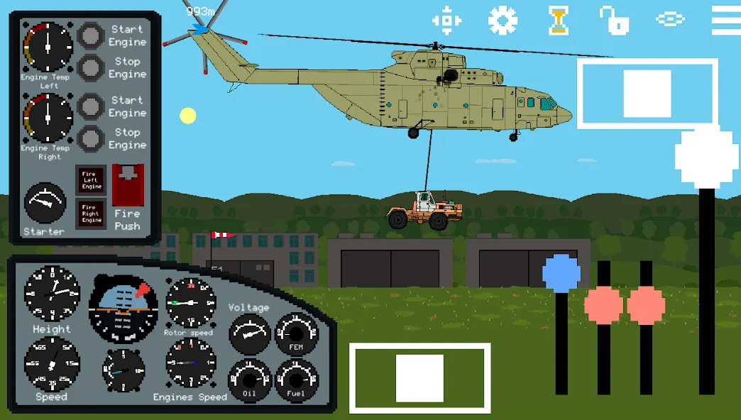 Pixel Helicopter Simulator (Пиксельный симулятор вертолета)  [МОД Unlocked] Screenshot 4