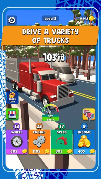 Idle Truck Racing : Cybertruck (Айдл Трак Рейсинг)  [МОД Unlimited Money] Screenshot 3