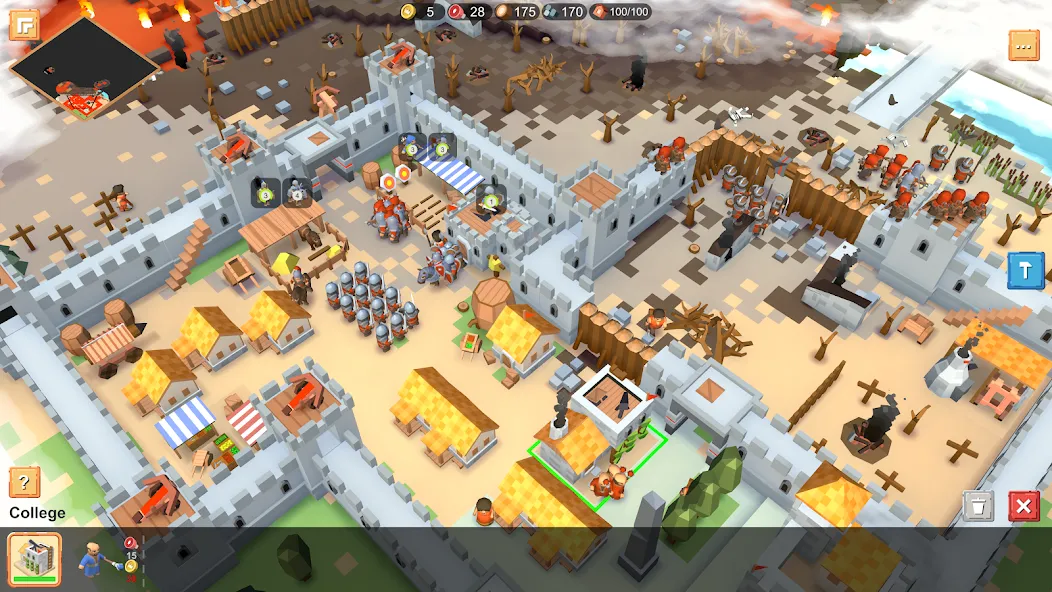 RTS Siege Up! - Medieval War  [МОД Бесконечные монеты] Screenshot 1